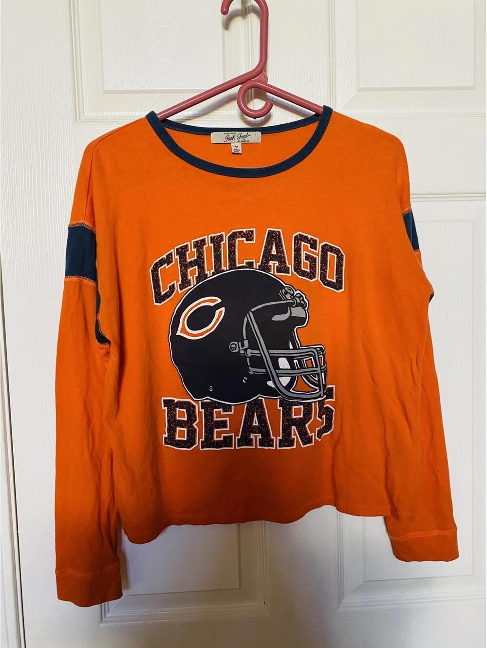 Chicago Bears Orange Long Sleeve Shirt Medium